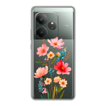 Силиконовый чехол на Realme GT Neo 6 SE с принтом Цветы