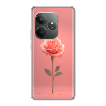 Силиконовый чехол на Realme GT Neo 6 SE с принтом Розовая роза