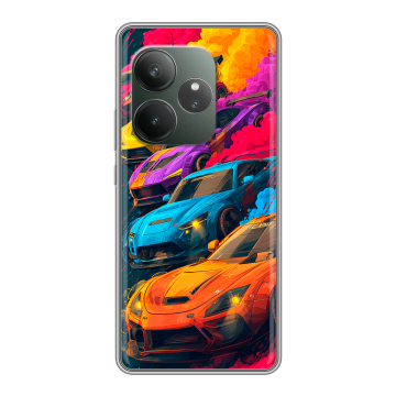 Силиконовый чехол на Realme GT Neo 6 SE с принтом Тачки