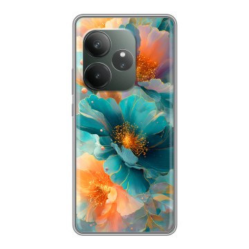 Силиконовый чехол на Realme GT Neo 6 SE с принтом Цветы