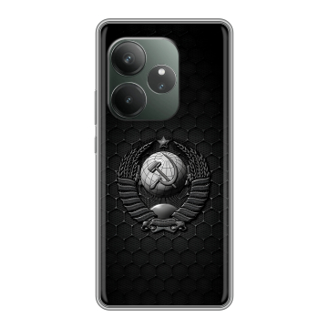 Силиконовый чехол на Realme GT Neo 6 SE с принтом Герб Флаг СССР