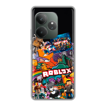 Силиконовый чехол на Realme GT Neo 6 SE с принтом Roblox Роблокс