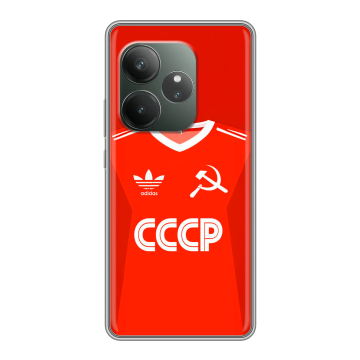 Силиконовый чехол на Realme GT Neo 6 SE с принтом Флаг Герб СССР