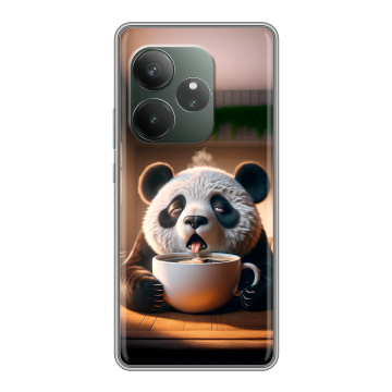 Силиконовый чехол на Realme GT Neo 6 SE с принтом смешная панда