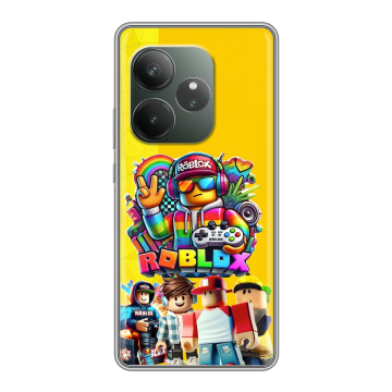 Силиконовый чехол на Realme GT Neo 6 SE с принтом Roblox Роблокс