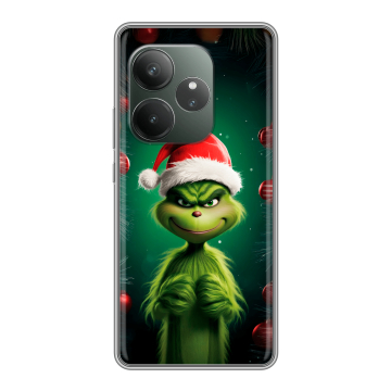 Силиконовый чехол на Realme GT Neo 6 SE с принтом Гринч Новый год Рождество