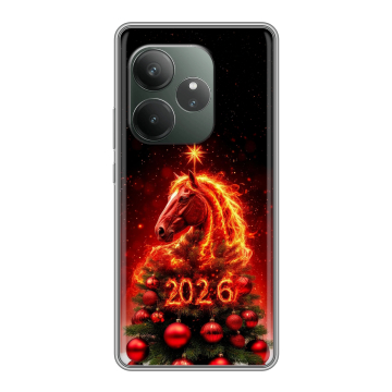 Силиконовый чехол на Realme GT Neo 6 SE с принтом Новый год