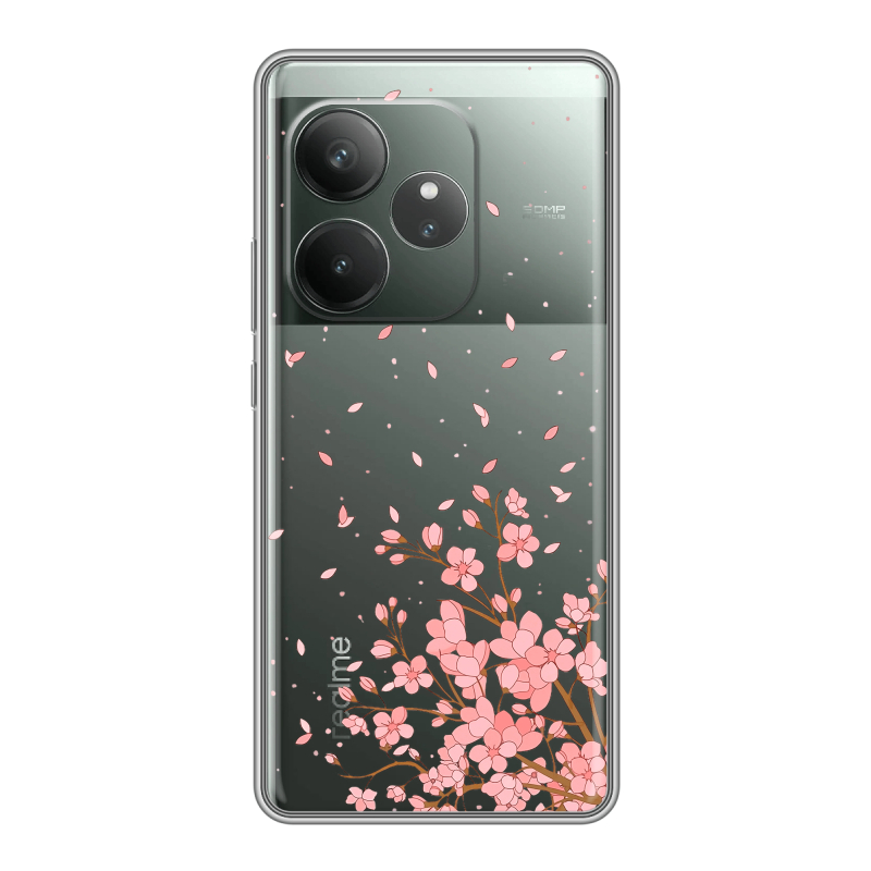 Силиконовый чехол на Realme GT Neo 6 SE с принтом Ветка сакуры Силиконовый чехол на Realme GT Neo 6 SE с принтом Ветка сакуры