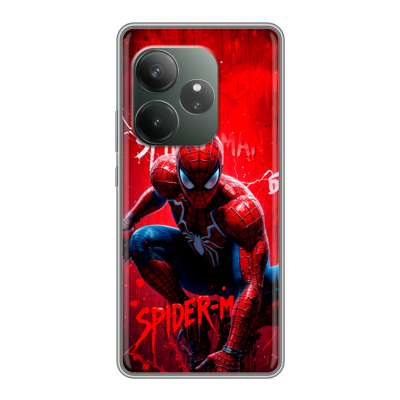 Силиконовый чехол на Realme GT Neo 6 SE с принтом Spiderman Человек паук Силиконовый чехол на Realme GT Neo 6 SE с принтом Spiderman Человек паук