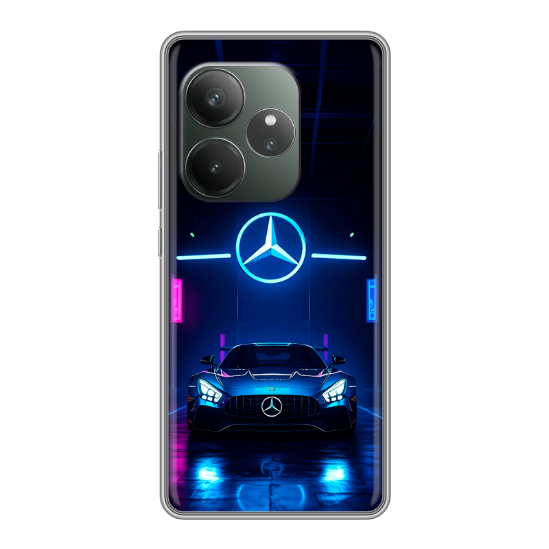 Силиконовый чехол на Realme GT Neo 6 SE с принтом Mercedes Мерседес Силиконовый чехол на Realme GT Neo 6 SE с принтом Mercedes Мерседес