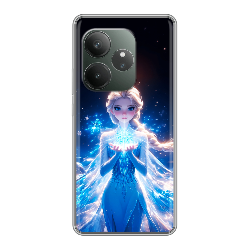 Силиконовый чехол на Realme GT Neo 6 SE с принтом Холодное сердце Frozen Силиконовый чехол на Realme GT Neo 6 SE с принтом Холодное сердце Frozen