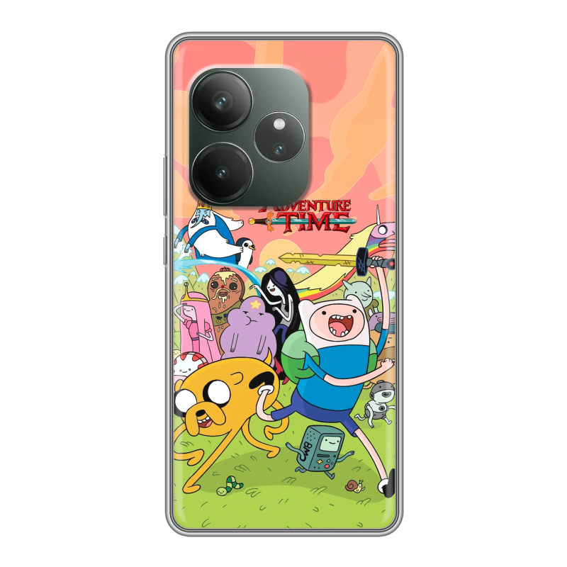 Силиконовый чехол на Realme GT Neo 6 SE с принтом Adventure time Время приключений Силиконовый чехол на Realme GT Neo 6 SE с принтом Adventure time Время приключений