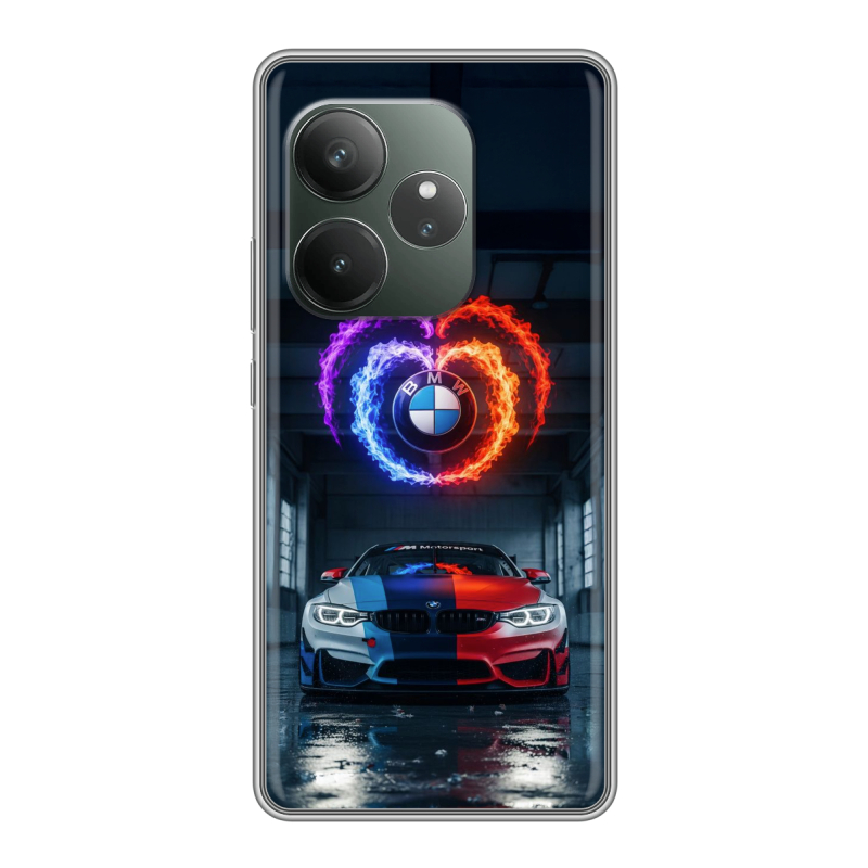 Силиконовый чехол на Realme GT Neo 6 SE с принтом BMW БМВ Силиконовый чехол на Realme GT Neo 6 SE с принтом BMW БМВ