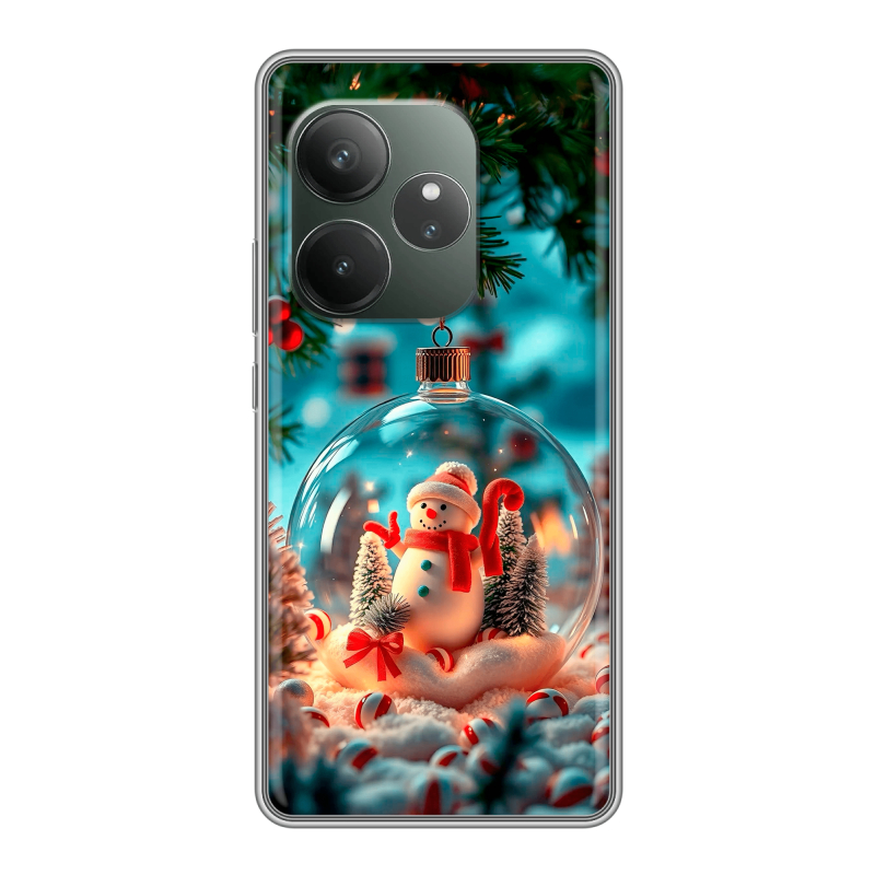 Силиконовый чехол на Realme GT Neo 6 SE с принтом Новый год Силиконовый чехол на Realme GT Neo 6 SE с принтом Новый год