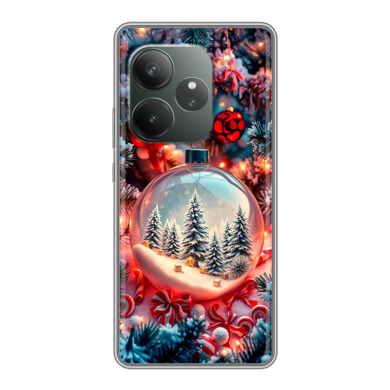 Силиконовый чехол на Realme GT Neo 6 SE с принтом Новый год Силиконовый чехол на Realme GT Neo 6 SE с принтом Новый год