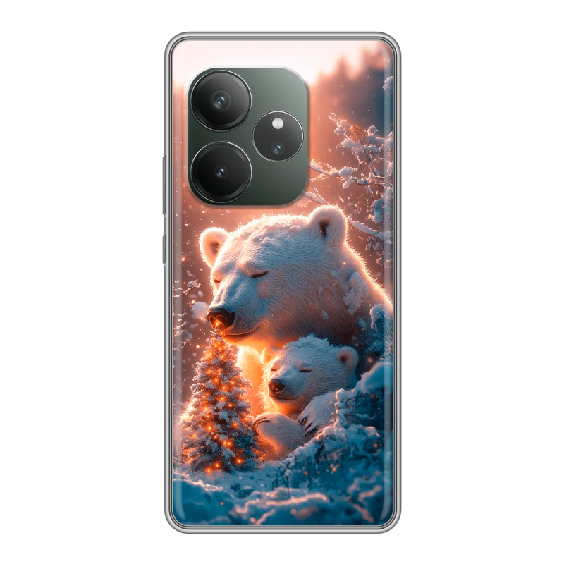 Силиконовый чехол на Realme GT Neo 6 SE с принтом Новый год Силиконовый чехол на Realme GT Neo 6 SE с принтом Новый год