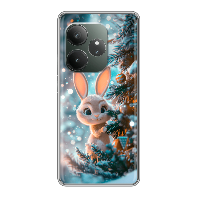 Силиконовый чехол на Realme GT Neo 6 SE с принтом Новый год Силиконовый чехол на Realme GT Neo 6 SE с принтом Новый год
