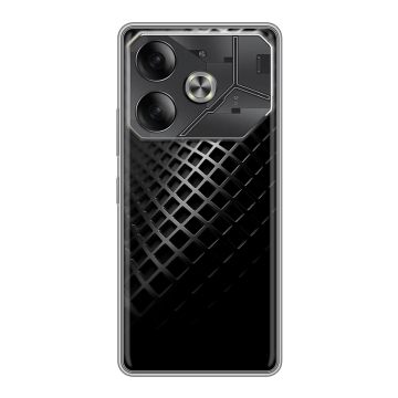 Силиконовый чехол на Tecno Pova 6 с принтом Текстура металла Силиконовый чехол на Tecno Pova 6 с принтом Текстура металла