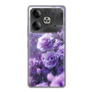 Силиконовый чехол на Tecno Pova 6 с принтом Розы цветы