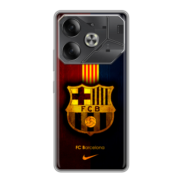Силиконовый чехол на Tecno Pova 6 с принтом Барселона Barcelona