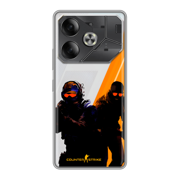 Силиконовый чехол на Tecno Pova 6 с принтом Контер страйк Counter strike Силиконовый чехол на Tecno Pova 6 с принтом Контер страйк Counter strike