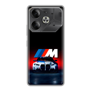 Силиконовый чехол на Tecno Pova 6 с принтом БМВ BMW