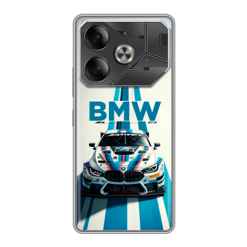 Силиконовый чехол на Tecno Pova 6 с принтом БМВ BMW