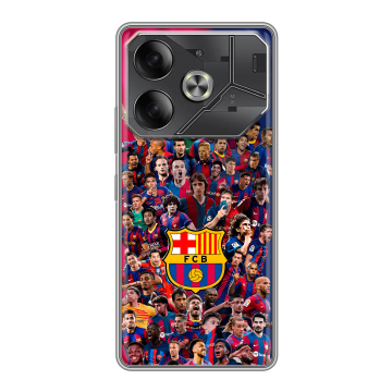 Силиконовый чехол на Tecno Pova 6 с принтом Барселона Barcelona