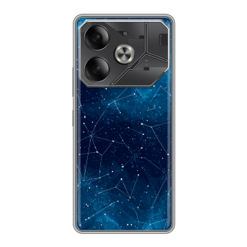 Силиконовый чехол на Tecno Pova 6 с принтом Космос звезды