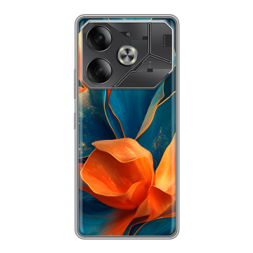 Силиконовый чехол на Tecno Pova 6 с принтом Цветы