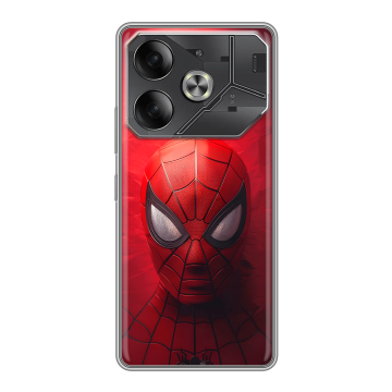 Силиконовый чехол на Tecno Pova 6 с принтом Spiderman Человек паук Силиконовый чехол на Tecno Pova 6 с принтом Spiderman Человек паук