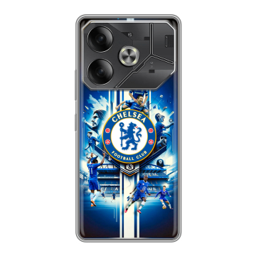 Силиконовый чехол на Tecno Pova 6 с принтом Chelsea Челси