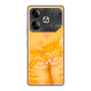 Силиконовый чехол на Tecno Pova 6 с принтом Милые котята