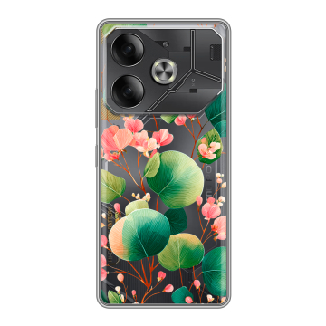 Силиконовый чехол на Tecno Pova 6 с принтом женский