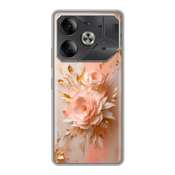 Силиконовый чехол на Tecno Pova 6 с принтом женский