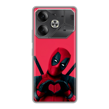 Силиконовый чехол на Tecno Pova 6 с принтом Дедпул Deadpool Силиконовый чехол на Tecno Pova 6 с принтом Дедпул Deadpool