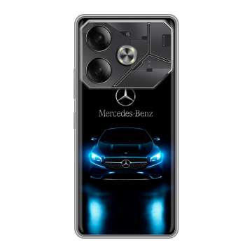 Силиконовый чехол на Tecno Pova 6 с принтом Mercedes Мерседес