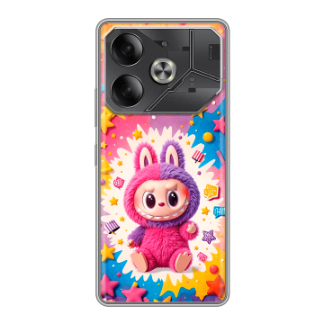 Силиконовый чехол на Tecno Pova 6 с принтом Labubu Лабубу Силиконовый чехол на Tecno Pova 6 с принтом Labubu Лабубу