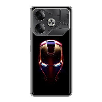 Силиконовый чехол на Tecno Pova 6 с принтом IronMan Железный человек Силиконовый чехол на Tecno Pova 6 с принтом IronMan Железный человек