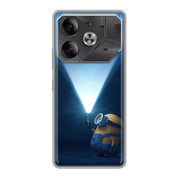 Силиконовый чехол на Tecno Pova 6 с принтом Миньоны Силиконовый чехол на Tecno Pova 6 с принтом Миньоны
