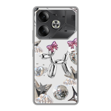 Силиконовый чехол на Tecno Pova 6 с принтом Y2K
