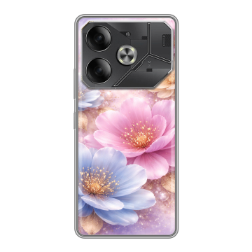 Силиконовый чехол на Tecno Pova 6 с принтом женский