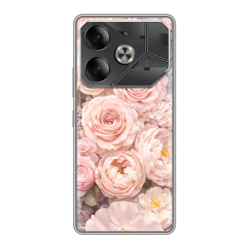 Силиконовый чехол на Tecno Pova 6 с принтом женский