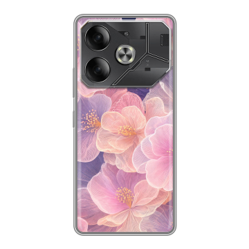Силиконовый чехол на Tecno Pova 6 с принтом женский