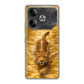 Силиконовый чехол на Tecno Pova 6 с принтом женский