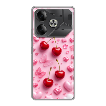 Силиконовый чехол на Tecno Pova 6 с принтом для девочек Силиконовый чехол на Tecno Pova 6 с принтом для девочек