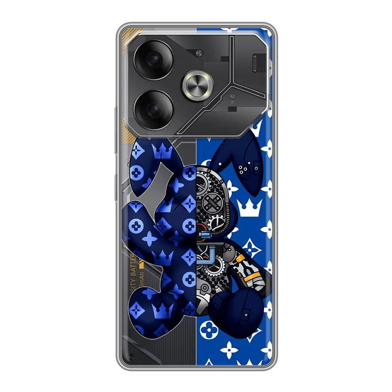 Силиконовый чехол на Tecno Pova 6 с принтом Луи робот Силиконовый чехол на Tecno Pova 6 с принтом Луи робот