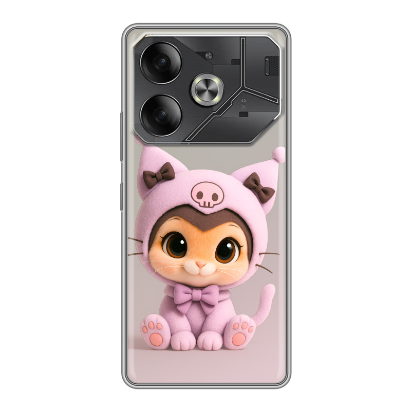 Силиконовый чехол на Tecno Pova 6 с принтом Куроми Kuromi Силиконовый чехол на Tecno Pova 6 с принтом Куроми Kuromi