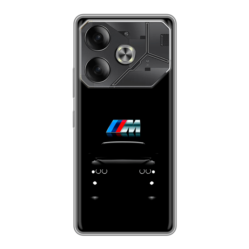 Силиконовый чехол на Tecno Pova 6 с принтом БМВ BMW Силиконовый чехол на Tecno Pova 6 с принтом БМВ BMW