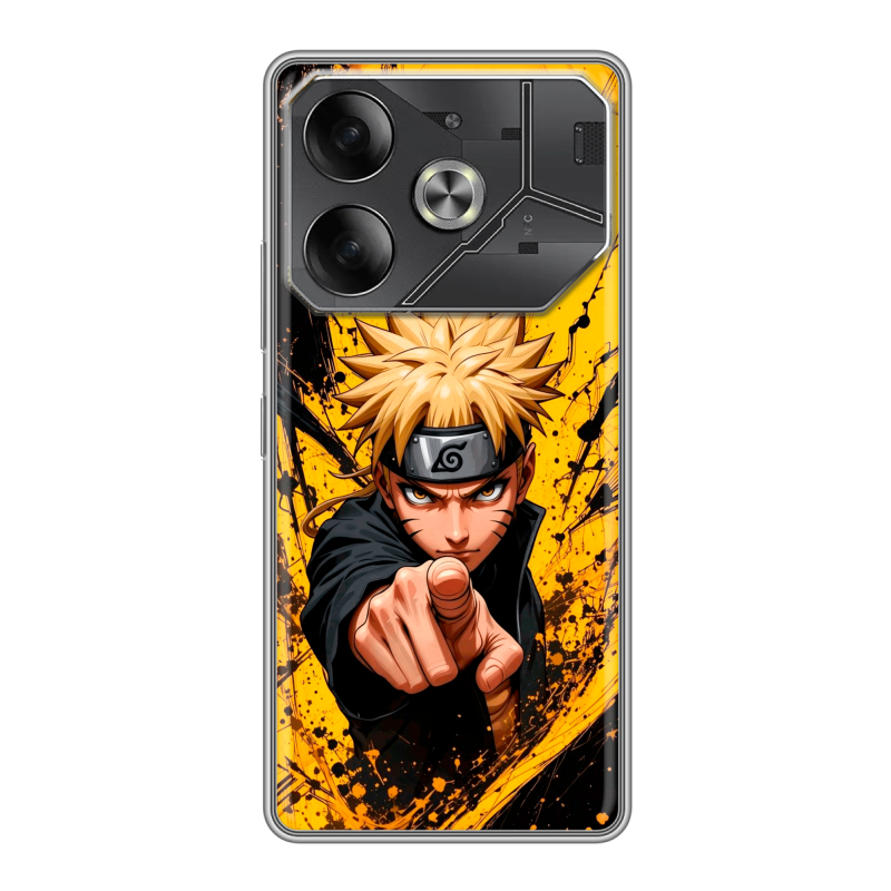 Силиконовый чехол на Tecno Pova 6 с принтом Naruto Наруто Силиконовый чехол на Tecno Pova 6 с принтом Naruto Наруто